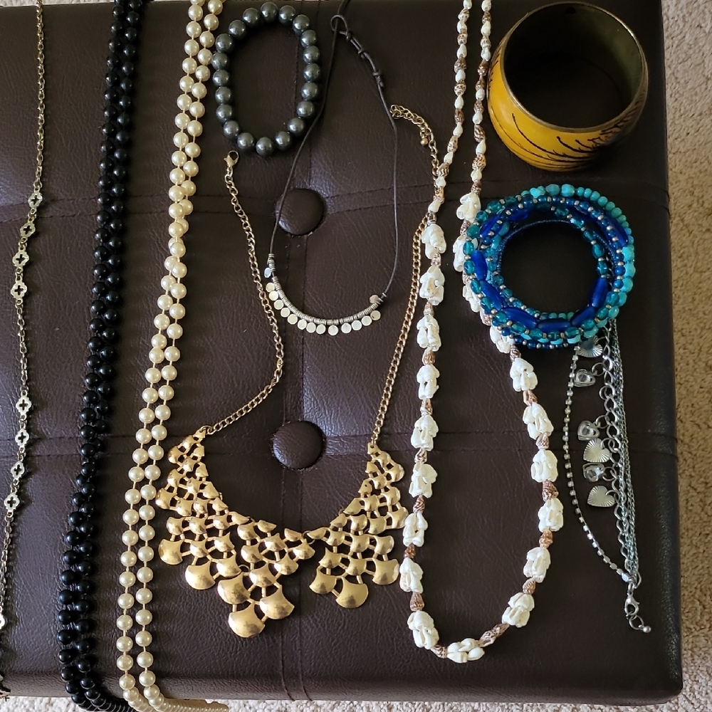 Gold and Black Statement Necklace